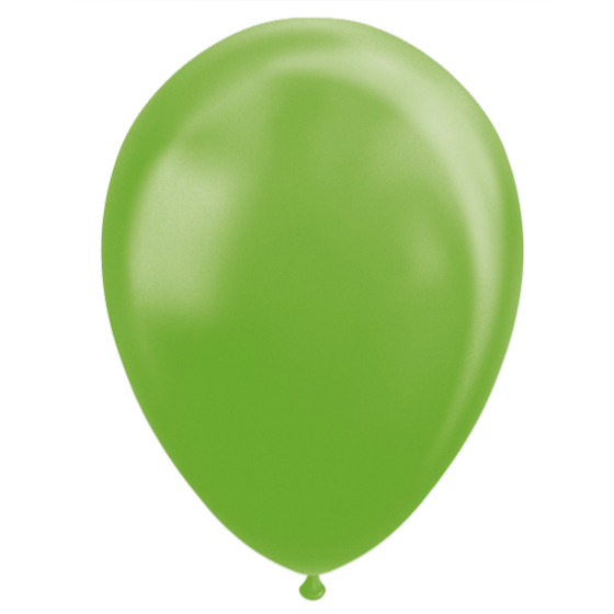 Latex Balloner Metallic Lime Grøn 50 stk. 30 cm. image-0