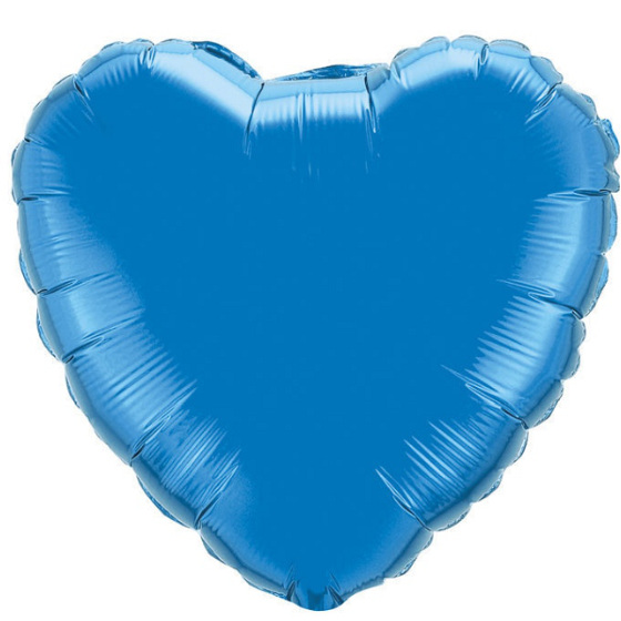Folie Hjerte Ballon Blå