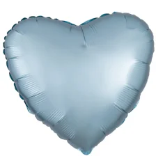 Folie Hjerte Ballon Satin Blå
