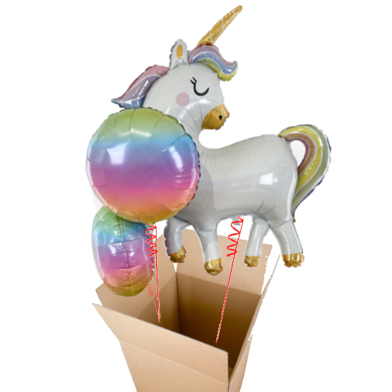 Send En Ballon Buket Pastel Unicorn