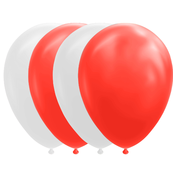 Ballon Buket KIT Rød/Hvid Mix image-0