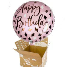 Send En Ballon Happy Birthday Konfetti Blush