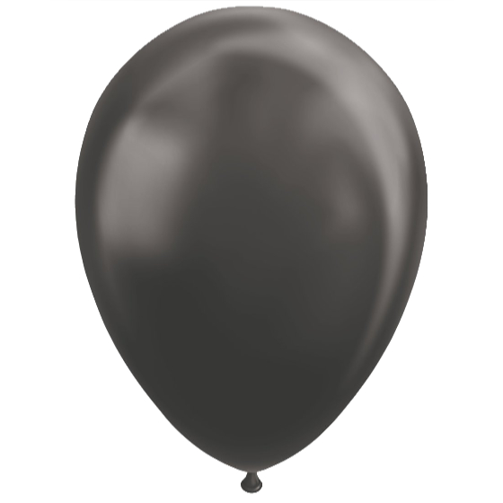 Latex Balloner Metallic Sort 50 stk. 30 cm. image-0