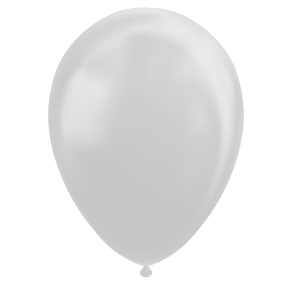 Latex Balloner Metallic Sølv 50 stk. 30 cm. image-0