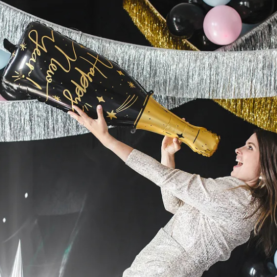 Folie Ballon Flaske Happy New Year image-1