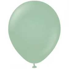 Stor Latex Ballon Vinter Grøn 45 cm.