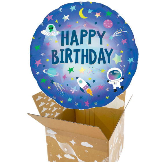 Ud se tv Krympe Send En Ballon Happy Birthday Space - Lave priser - Høj kvalitet
