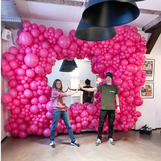 Ballonvæg pink