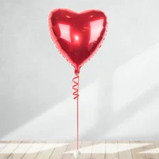 Send En Ballon Hjerte Rød