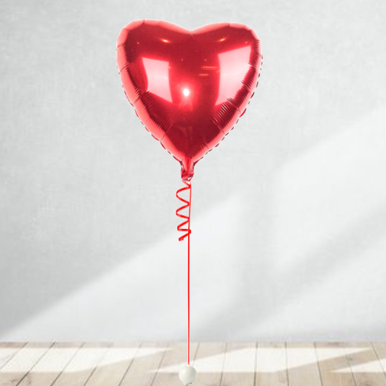 Send En Ballon Hjerte Rød