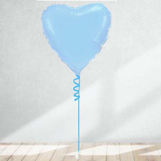 Send En Ballon Hjerte Lyseblå