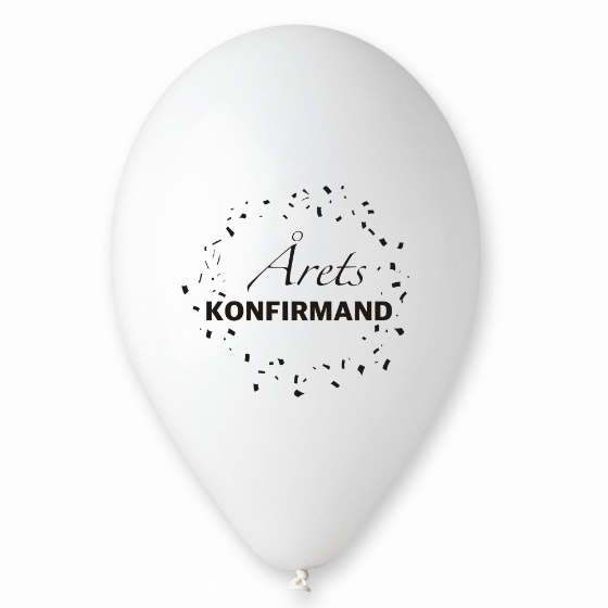 Årets Konfirmand Balloner Hvid 10 stk.