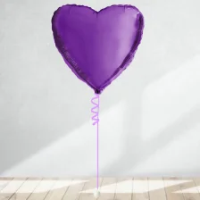 Send En Ballon Hjerte Lilla
