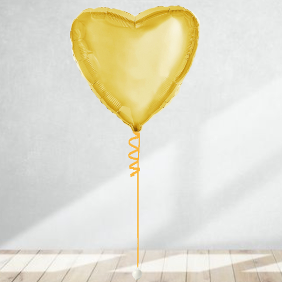 Send En Ballon Hjerte Guld