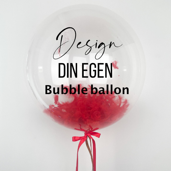 Bubble Ballon Med Din Tekst Og Fjer - priser - Høj kvalitet