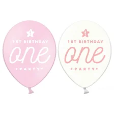 Baby Pink Første Fødselsdag Balloner