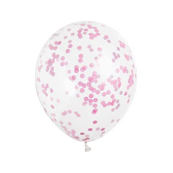 Hot Pink Konfetti Balloner