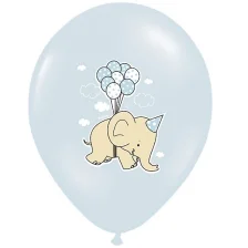 Elefant Pastel Blå Balloner