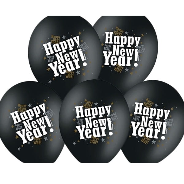 Happy New Year Sort Metallic Ballon image-0