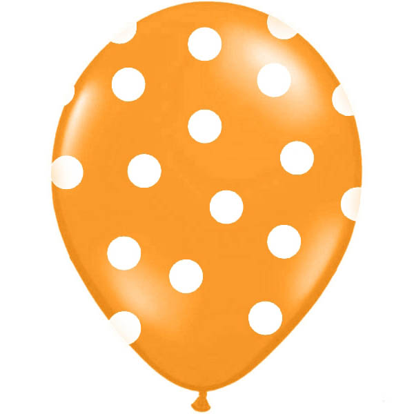 Pastel Mandarin Orange Prikket Ballon