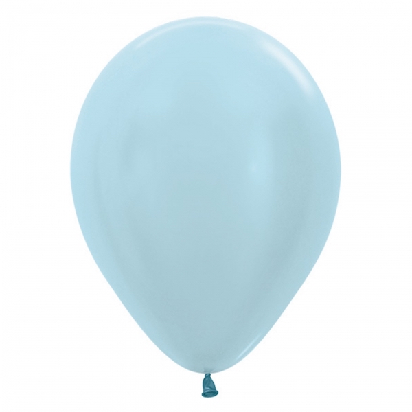 Satin Perle Blå Ballon