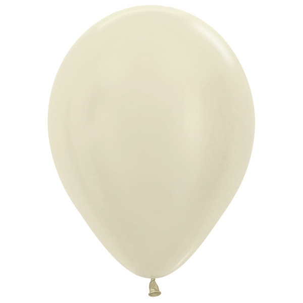 Satin perle ivory ballon