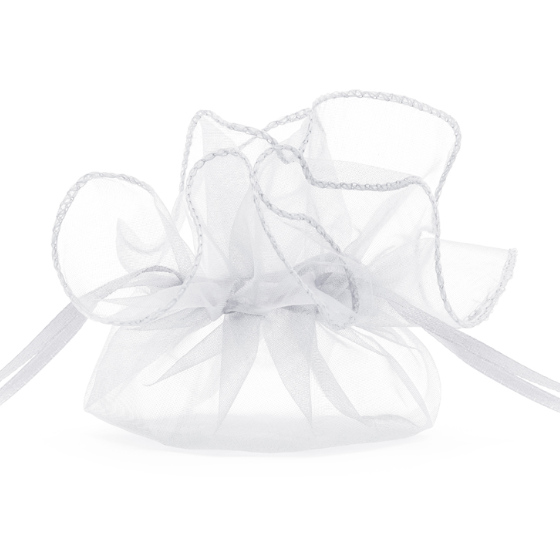 Organza Poser Hvide 25 cm.