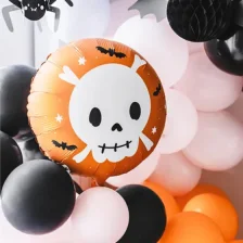 Folie Ballon Skull - Orange