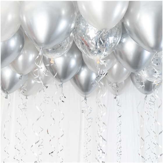 Ballonloft KIT - Sølv/Chrome