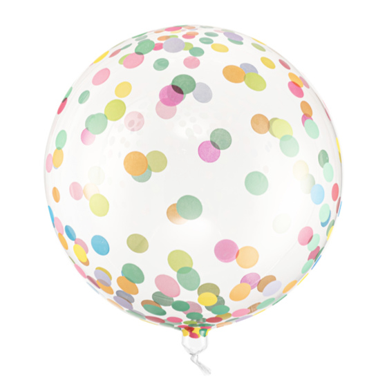Gennemsigtig Ballon Med Farverige Prikker image-0