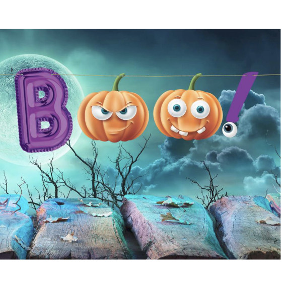 Papirguirlande Halloween Boo image-0
