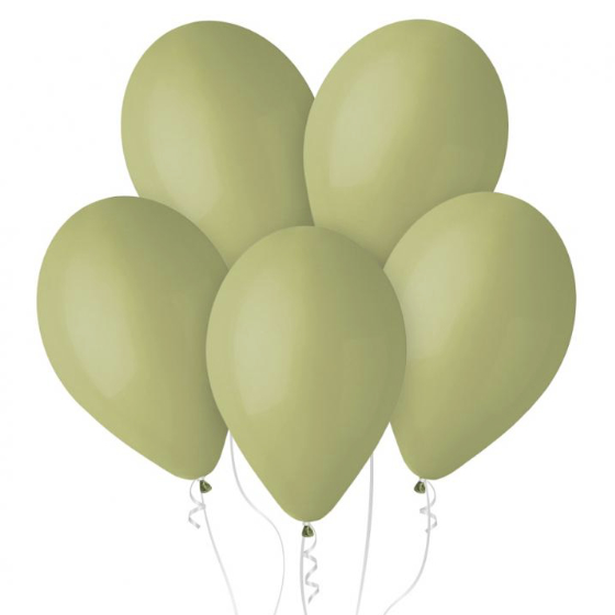 Latex Balloner Grøn Oliven - 33 cm. 50 stk.