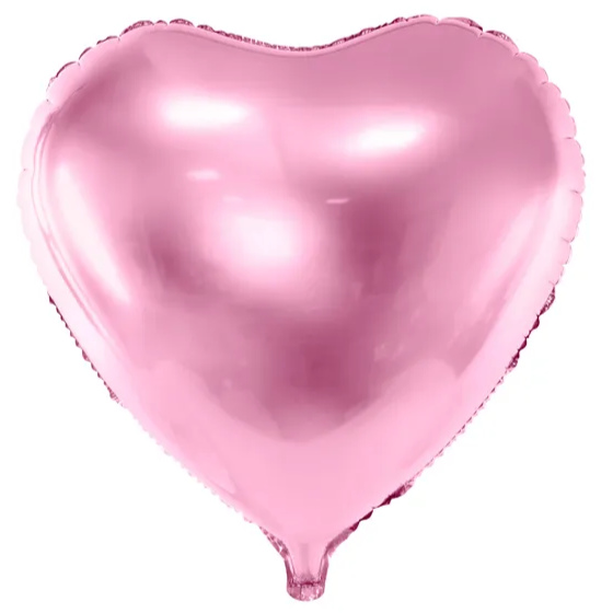Folie Hjerteballon - Lyserød image-0