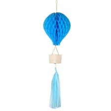 Honeycomb Luftballon - Blå