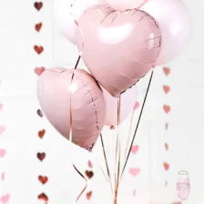 Folie Hjerteballon - Lys Pink
