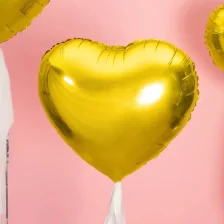 Folie Hjerteballon - Guld