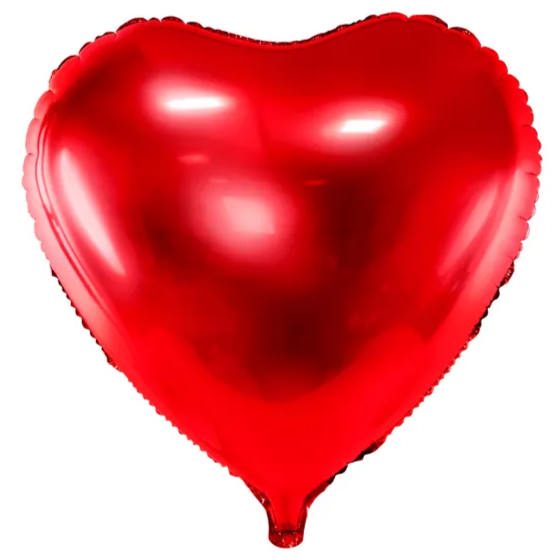 Folie Hjerteballon - Rød