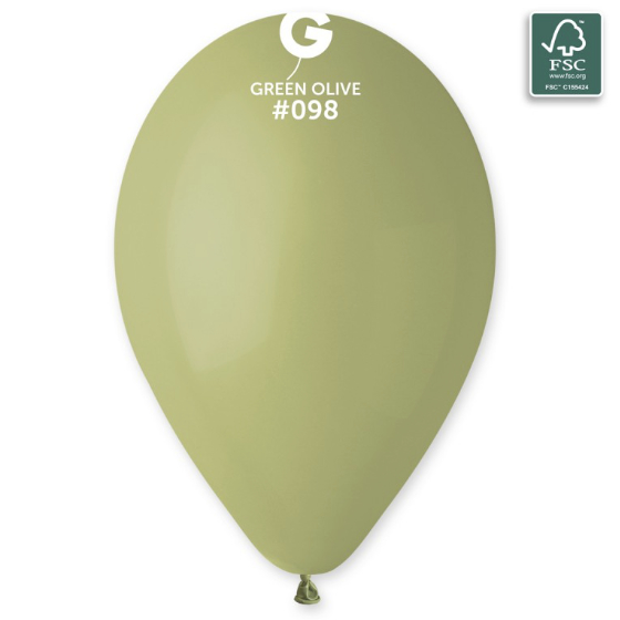 Latex Balloner Grøn Oliven - 33 cm. 50 stk. image-0