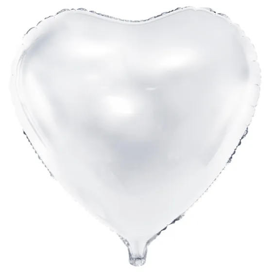 Folie Hjerteballon - Hvid image-0