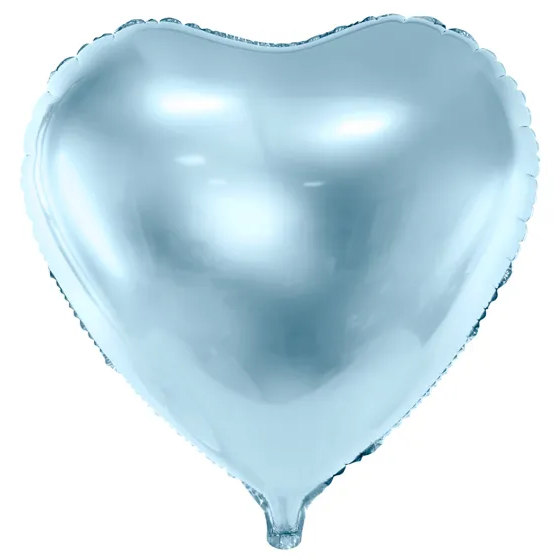Folie Hjerteballon - Baby Blå
