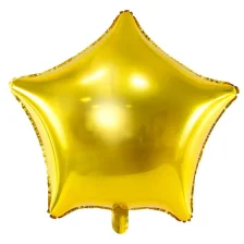 Folie Stjerne Ballon 48 cm. - Guld