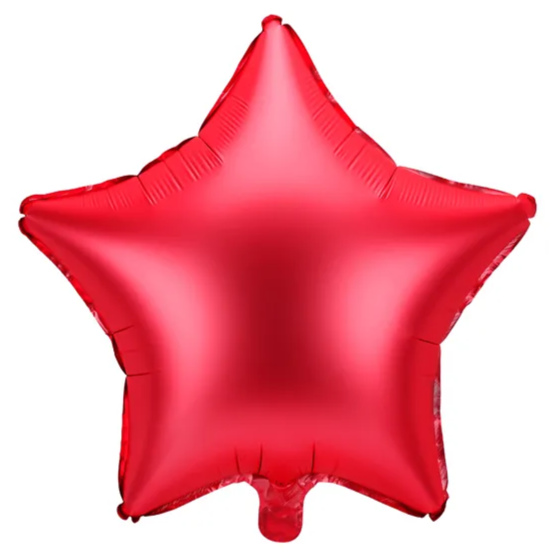 Folie Ballon Stjerne 48 cm. - Rød