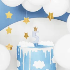 Fødselsdagslys 5 - Pastel Blå