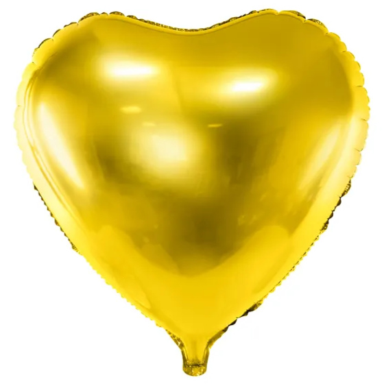 Folie Hjerteballon - Guld image-0