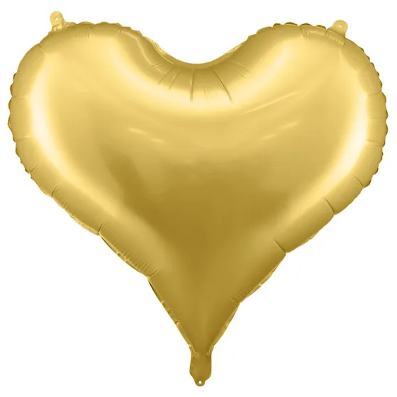 Folie Hjerteballon Stor - Guld image-0
