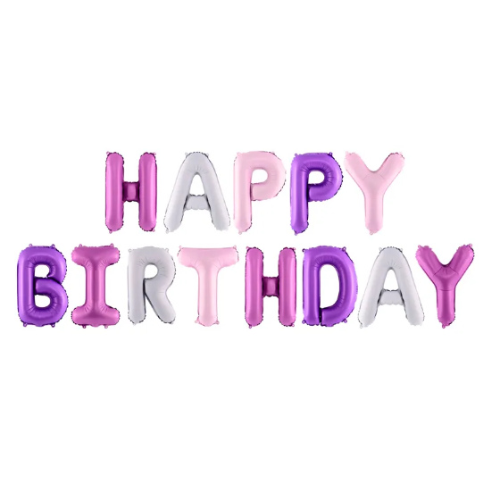 Happy Birthday Folie Balloner Mix image-0