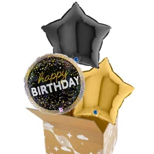 Send En Ballon Buket Happy Birthday Sort Mix