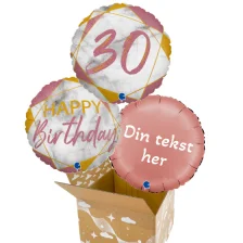 Send En Ballon Buket Med Din Tekst Happy Birthday 30 Marble