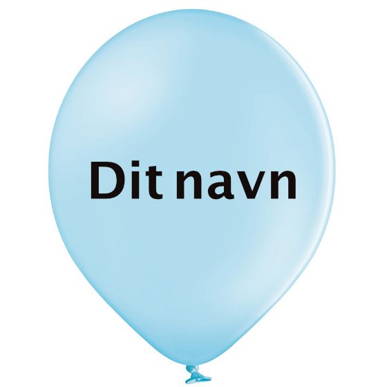 Ballonner Med Navn Lyseblå 200 stk.