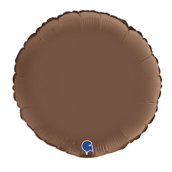 Folie Rund Ballon Satin Chokolade